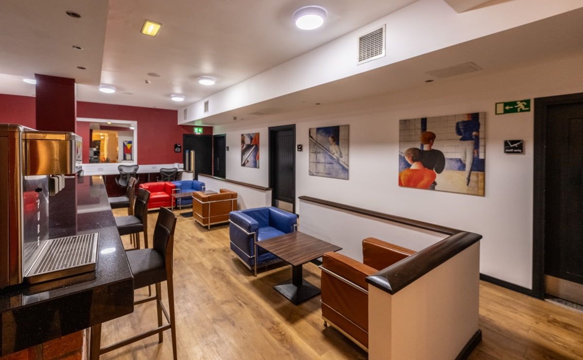 A communal area in the Langstane Place Bauhaus Student Accommodation building
